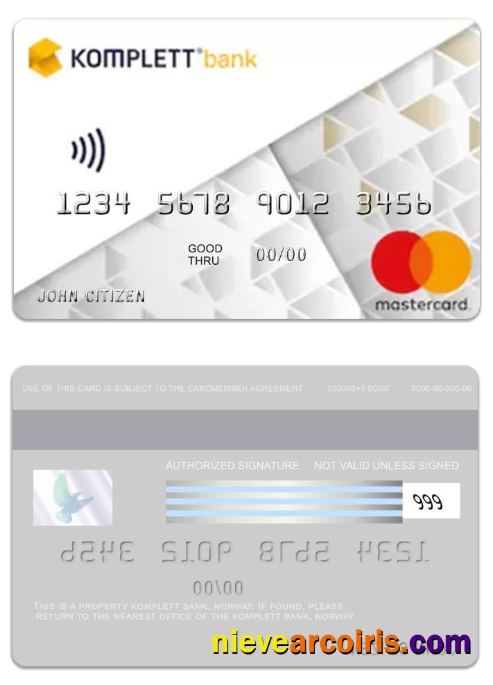 Norway Komplett Bank mastercard